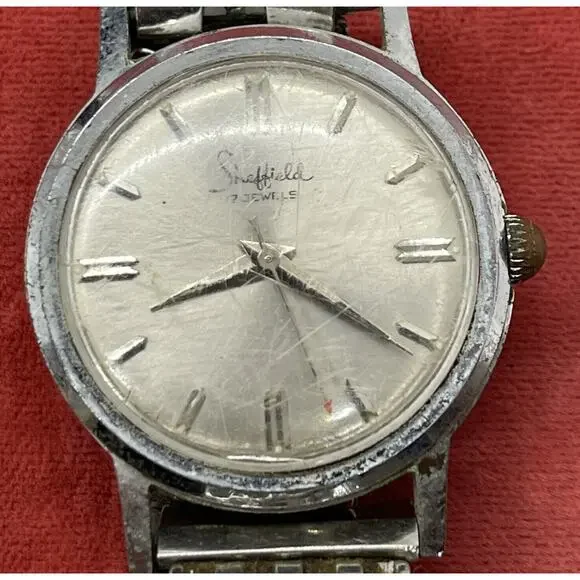 Vintage Sheffield 17 Jewel Mechanical Dress Watch REPAIR PARTS